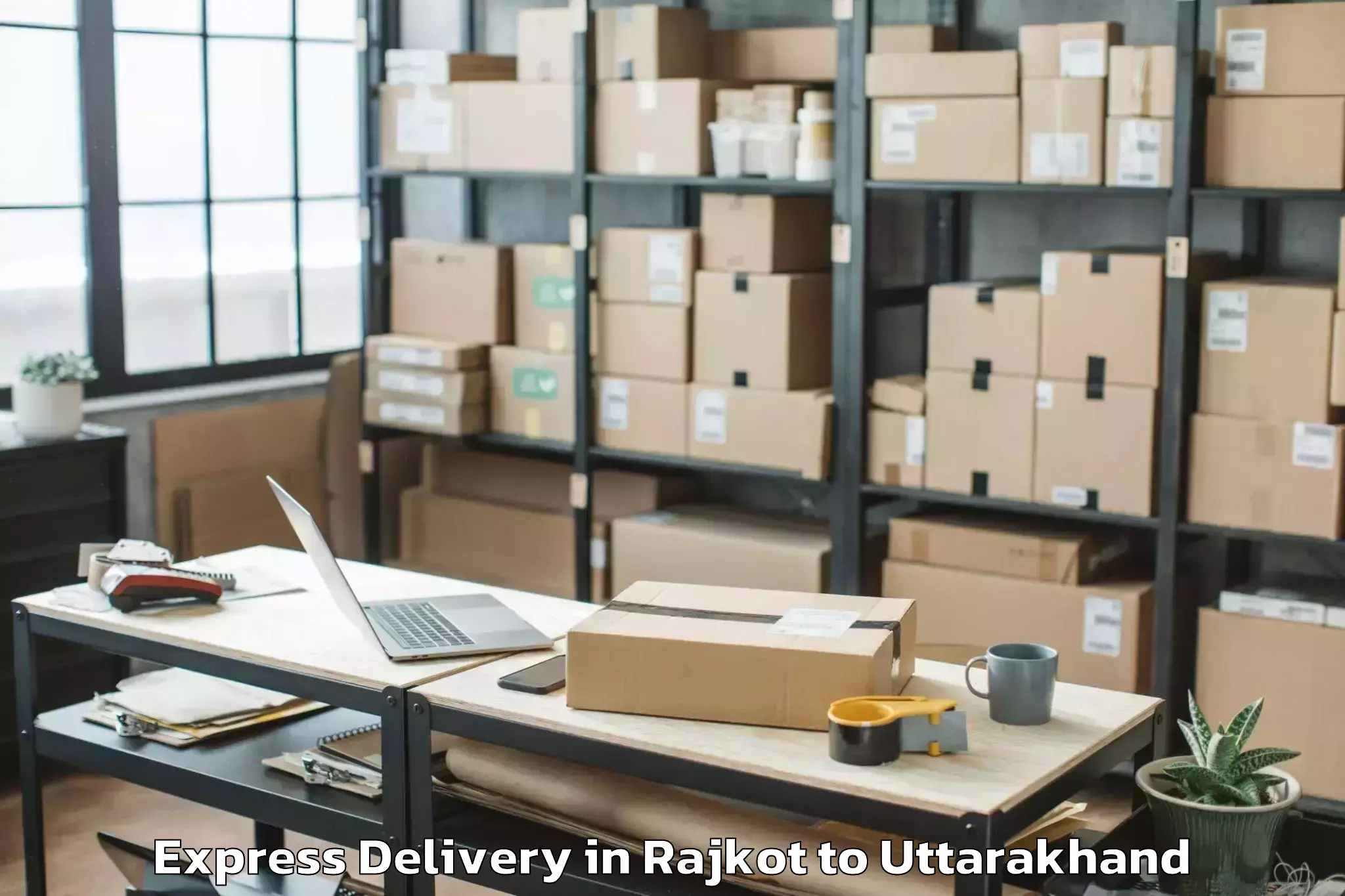 Top Rajkot to Bhikiyasain Express Delivery Available